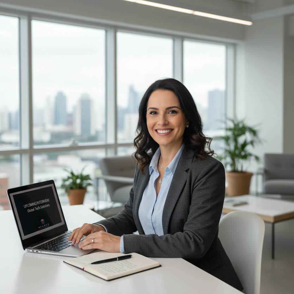 Profissional em entrevista de emprego
